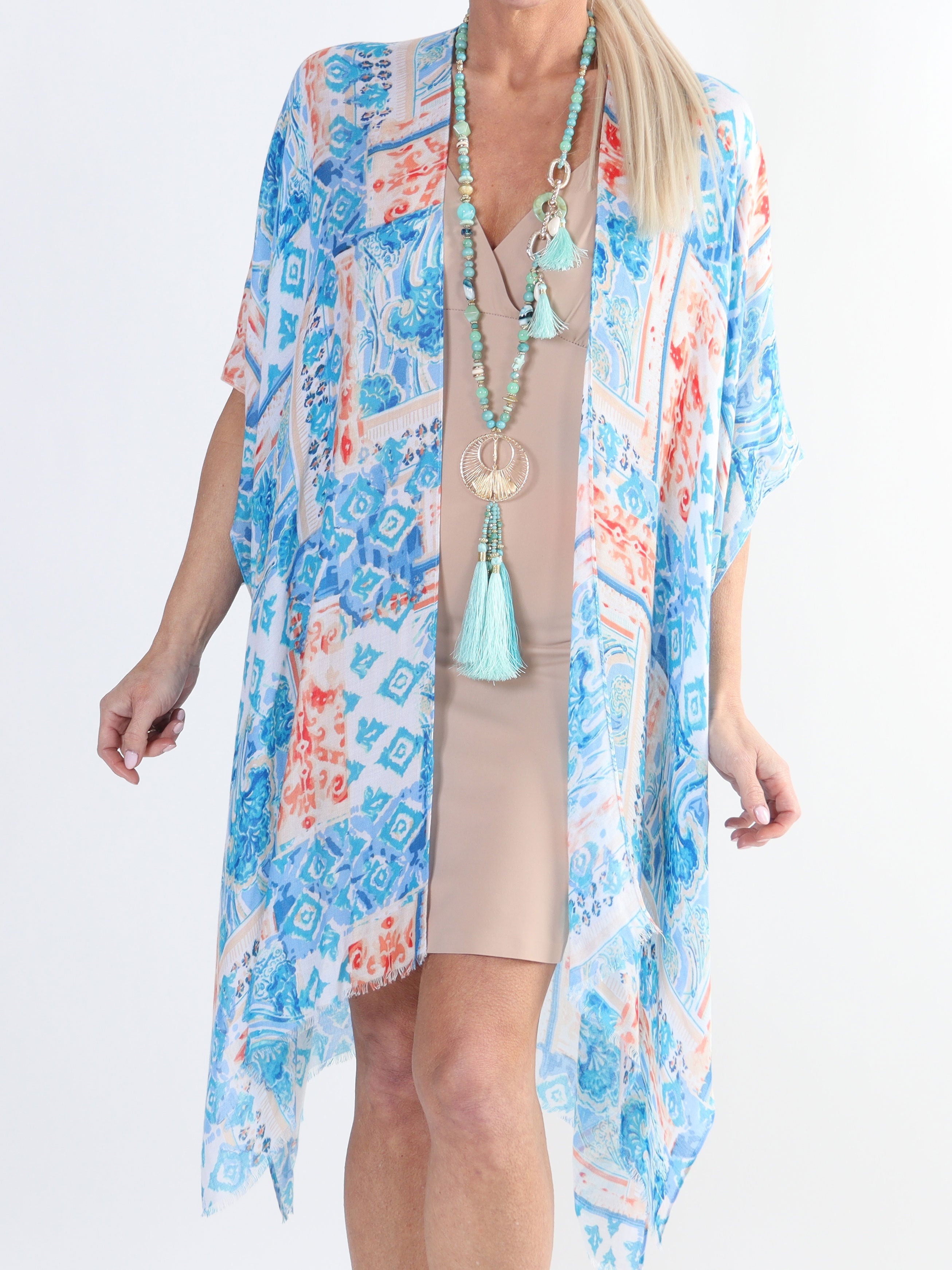 Alexandrine - Lätt och luftig bomullskimono i stora storlekar